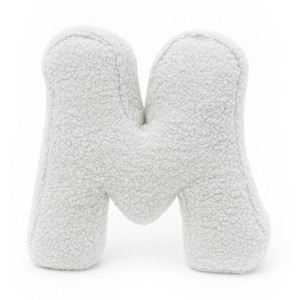 Alphabet Letter Pillow Off White | Bearly M