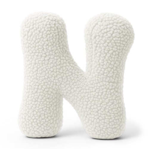 Alphabet Letter Pillow Off White | Bearly N