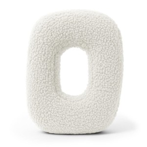 Alphabet Letter Pillow Off White | Bearly O
