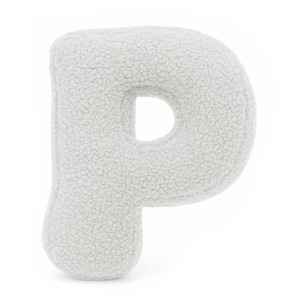 Alphabet Letter Pillow Off White | Bearly P