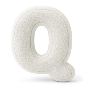Alphabet Letter Pillow Off White | Bearly Q