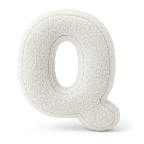 Alphabet Letter Pillow Off White | Bearly Q
