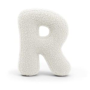 Alphabet Letter Pillow Off White | Bearly R