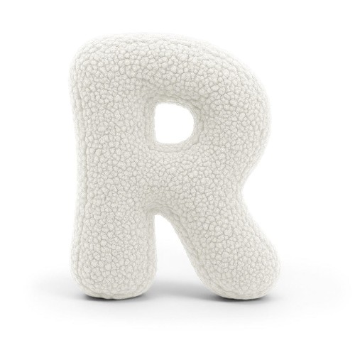 Alphabet Letter Pillow Off White | Bearly R
