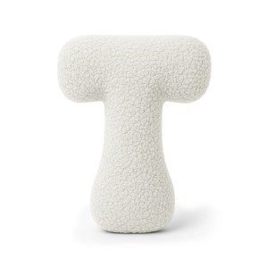 Alphabet Letter Pillow Off White | Bearly T