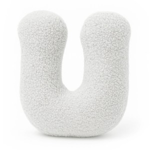 Alphabet Letter Pillow Off White | Bearly U