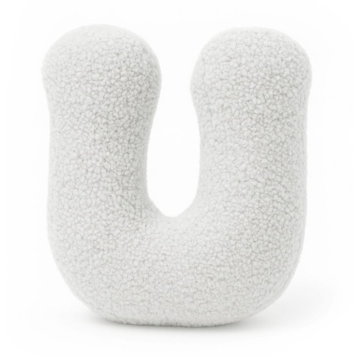 Alphabet Letter Pillow Off White | Bearly U
