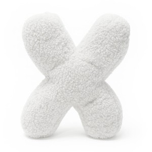 Alphabet Letter Pillow Off White | Bearly X
