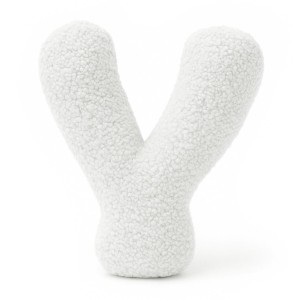 Alphabet Letter Pillow Off White | Bearly Y