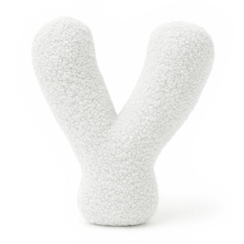 Alphabet Letter Pillow Off White | Bearly Y