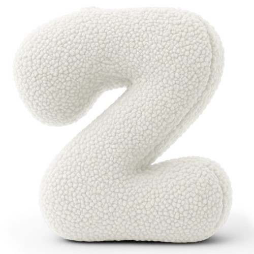 Alphabet Letter Pillow Off White | Bearly Z