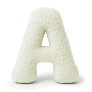 Alphabet Letter Pillow Cream | Bearly A