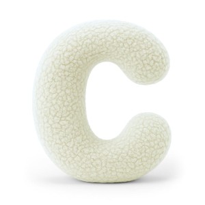 Alphabet Letter Pillow Cream | Bearly C
