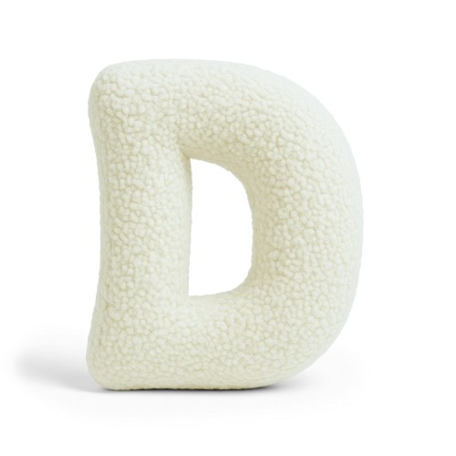 Alphabet Letter Pillow Cream | Bearly D