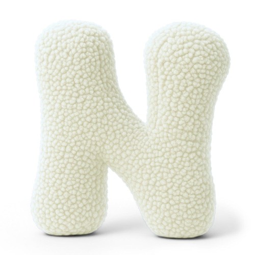 Alphabet Letter Pillow Cream | Bearly M