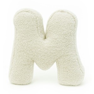 Alphabet Letter Pillow Cream | Bearly N
