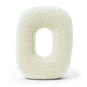 Alphabet Letter Pillow Cream | Bearly O