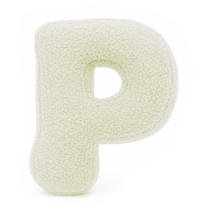 Alphabet Letter Pillow Cream | Bearly P