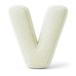 Alphabet Letter Pillow Cream | Bearly V