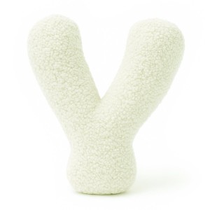 Alphabet Letter Pillow Cream | Bearly Y