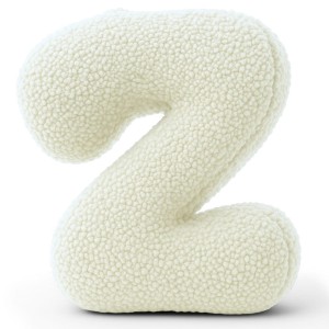 Alphabet Letter Pillow Cream | Bearly Z