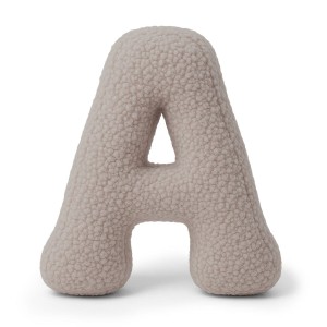 Alphabet Letter Pillow Light Gray | Bearly A