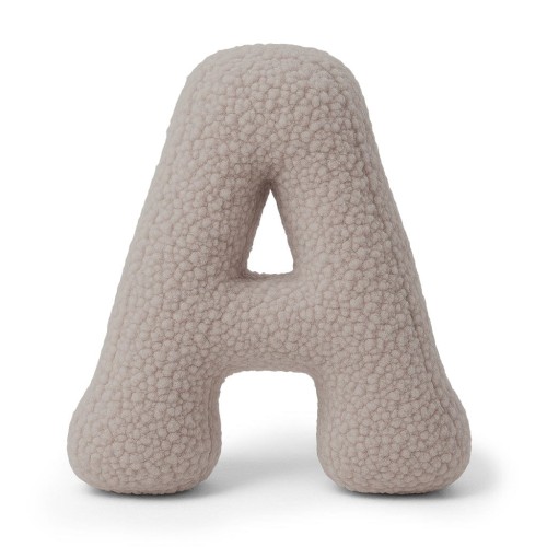 Alphabet Letter Pillow Light Gray | Bearly A