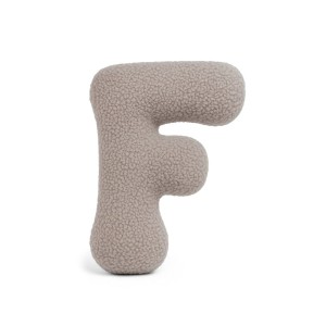Alphabet Letter Pillow Light Gray | Bearly F