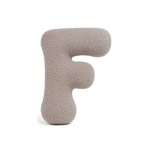 Alphabet Letter Pillow Light Gray | Bearly F