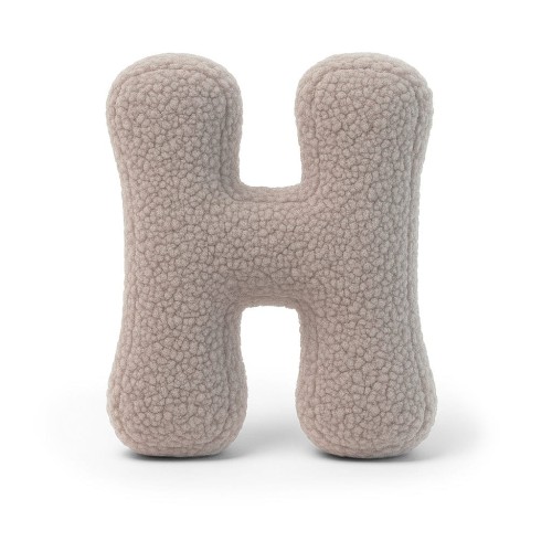 Alphabet Letter Pillow Light Gray | Bearly H
