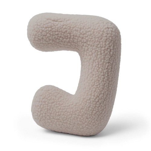 Alphabet Letter Pillow Light Gray | Bearly J