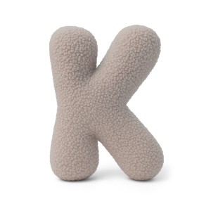 Alphabet Letter Pillow Light Gray | Bearly K