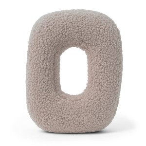 Alphabet Letter Pillow Light Gray | Bearly O