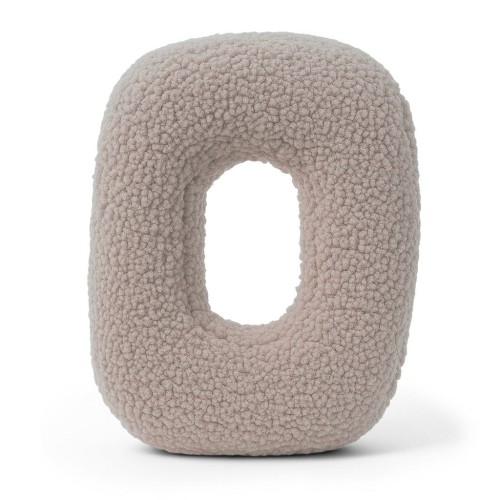 Alphabet Letter Pillow Light Gray | Bearly O