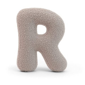 Alphabet Letter Pillow Light Gray | Bearly R
