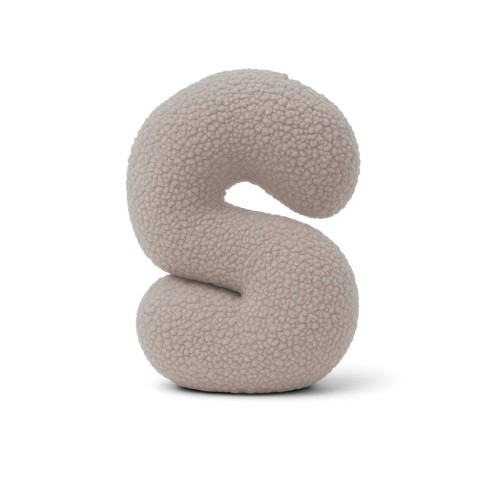 Alphabet Letter Pillow Light Gray | Bearly S
