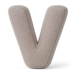 Alphabet Letter Pillow Light Gray | Bearly V