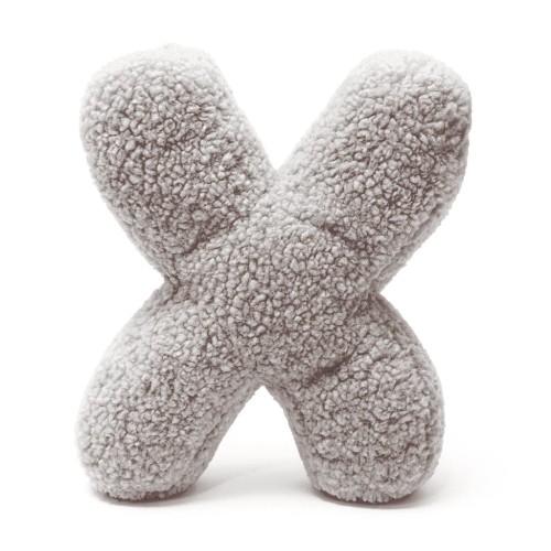 Alphabet Letter Pillow Light Gray | Bearly X