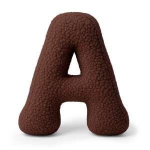 Alphabet Letter Pillow Dark Brown | Bearly A