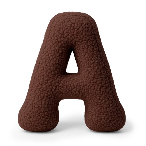 Alphabet Letter Pillow Dark Brown | Bearly A