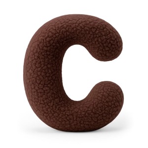 Alphabet Letter Pillow Dark Brown | Bearly C