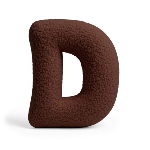 Alphabet Letter Pillow Dark Brown | Bearly D
