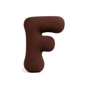 Alphabet Letter Pillow Dark Brown | Bearly F