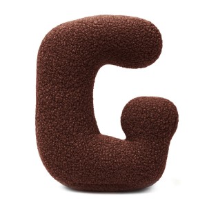 Alphabet Letter Pillow Dark Brown | Bearly G