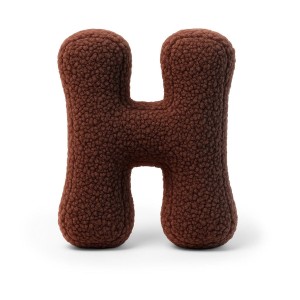 Alphabet Letter Pillow Dark Brown | Bearly H