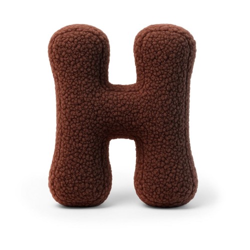Alphabet Letter Pillow Dark Brown | Bearly H
