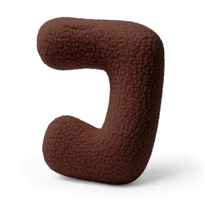 Alphabet Letter Pillow Dark Brown | Bearly J