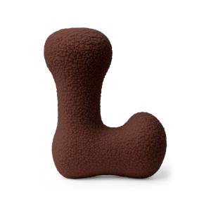 Alphabet Letter Pillow Dark Brown | Bearly L