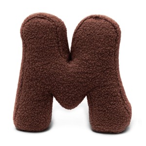 Alphabet Letter Pillow Dark Brown | Bearly M