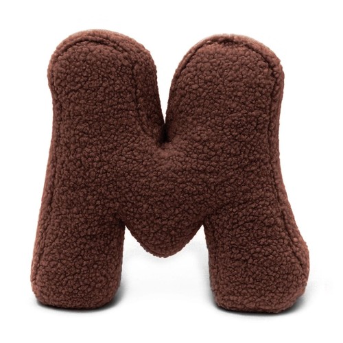 Alphabet Letter Pillow Dark Brown | Bearly M